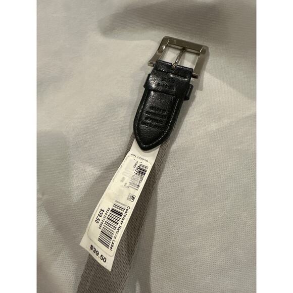 Club Room Black Faux Leather Holiday Snowflake Cheer Belt - Picture 6 of 7